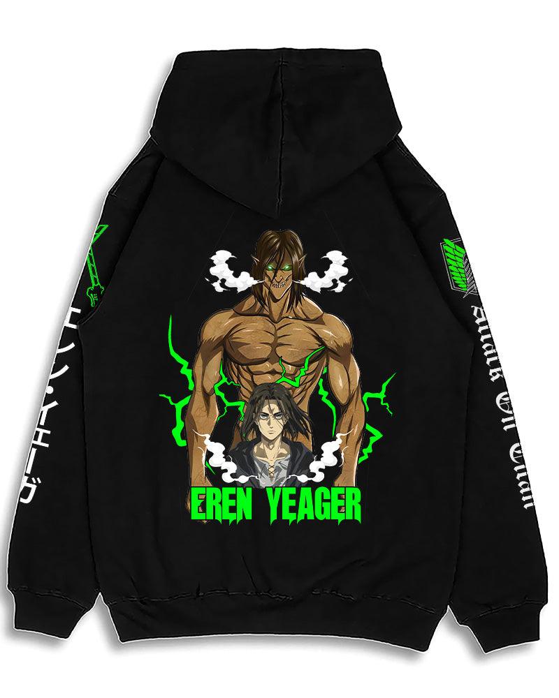 ANIME TITAN LEGACY BLACK REGULAR FIT HOODIE