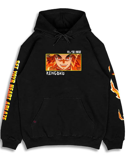 ANIME IMMORTAL BLAZE FIRE BLACK HOODIE