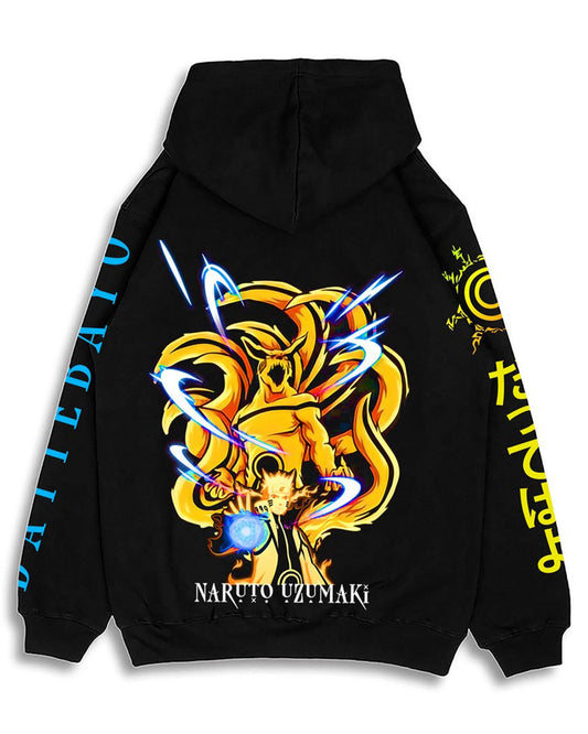 ANIME HIDDEN HERO BLACK REGULAR FIT HOODIE