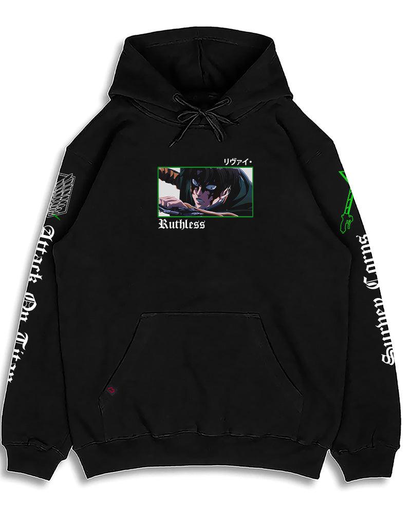 ANIME WAR REVOLUTIONS BLACK REGULAR FIT HOODIE