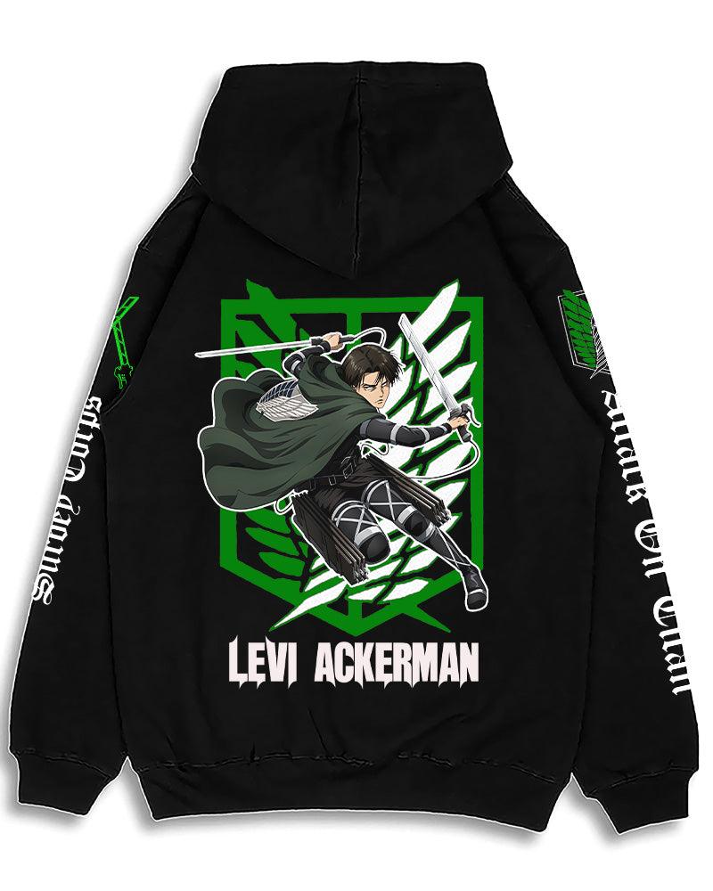 ANIME WAR REVOLUTIONS BLACK REGULAR FIT HOODIE