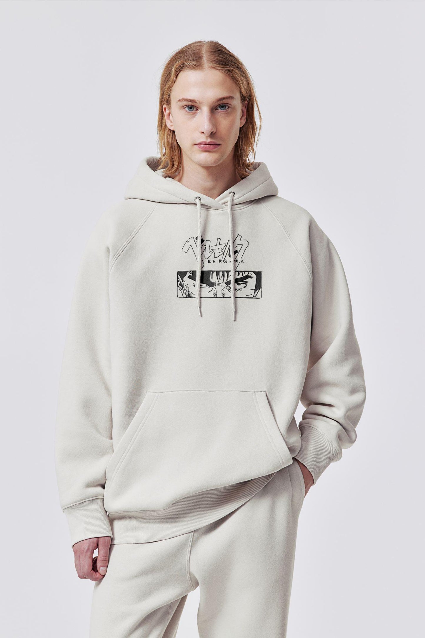 BERSERK ANIME WHITE HOODIE