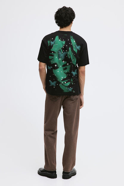 GREEN COSMIC BUTTERFLIES | OVERSIZED FIT