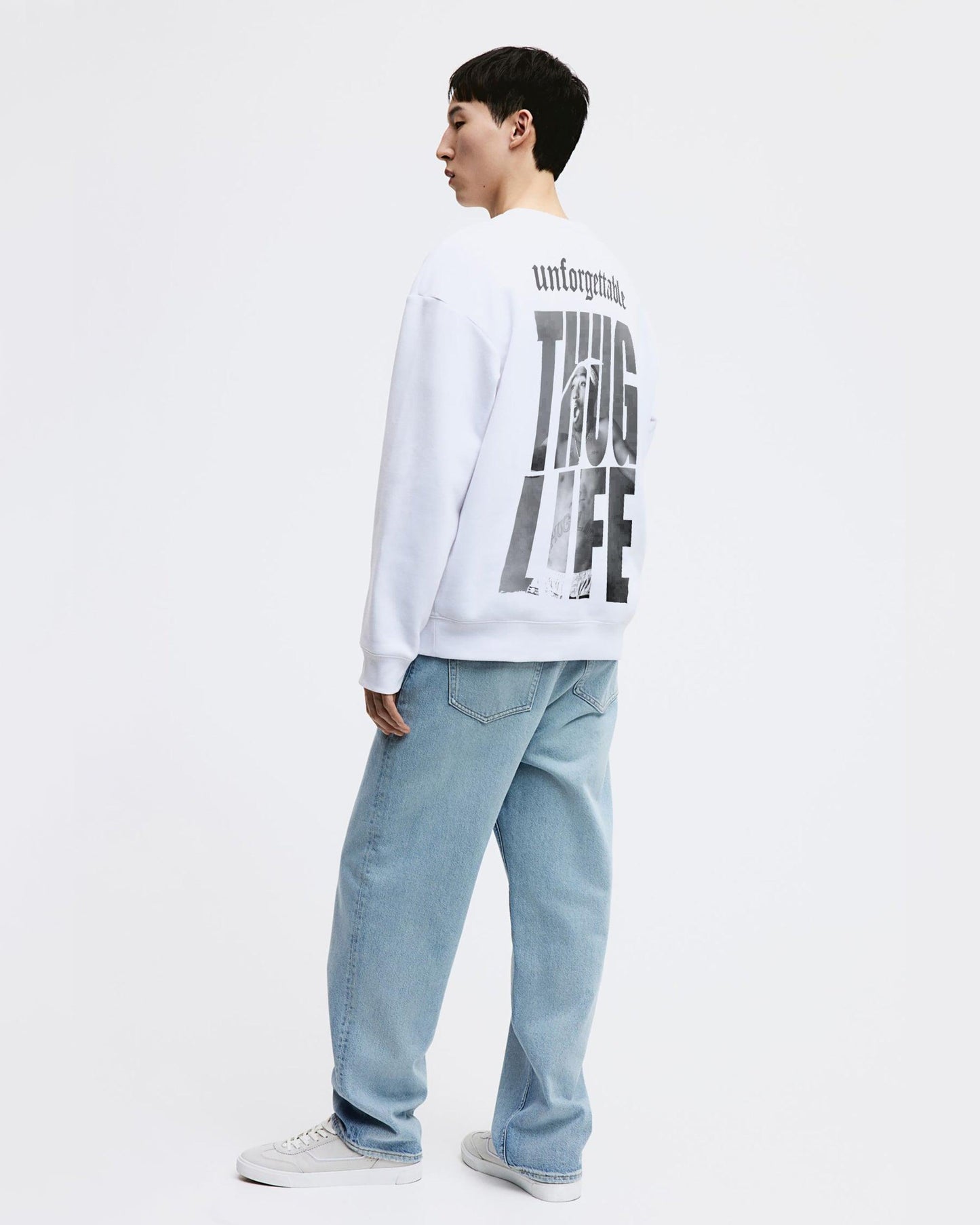 Thug Life White | Regular Fit Sweatshirt