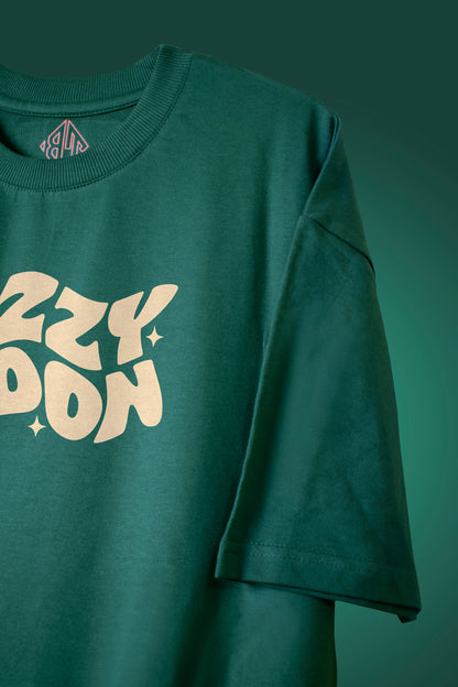 DIZZY MOOD | HEAVY WEIGHT OVERSIZED T-SHIRT | BOTTLE GREEN