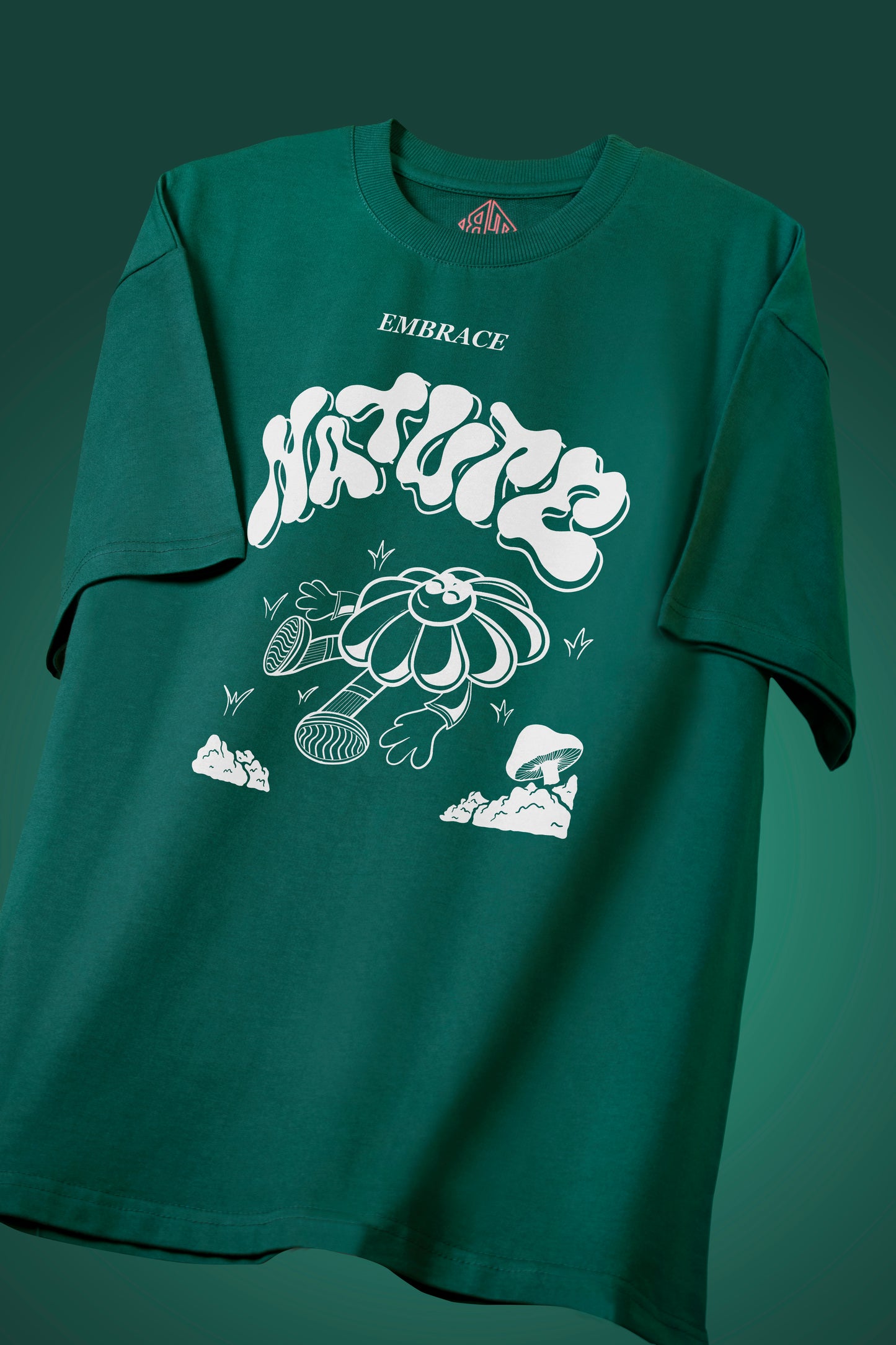 NATURE | HEAVY WEIGHT OVERSIZED T-SHIRT | BOTTLE GREEN