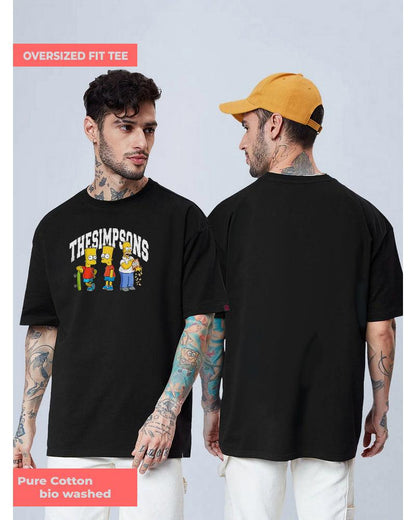 SIMPSONS BLACK OVERSIZED T-SHIRT