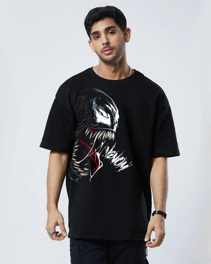 VENOM BITE BLACK OVERSIZED T-SHIRT