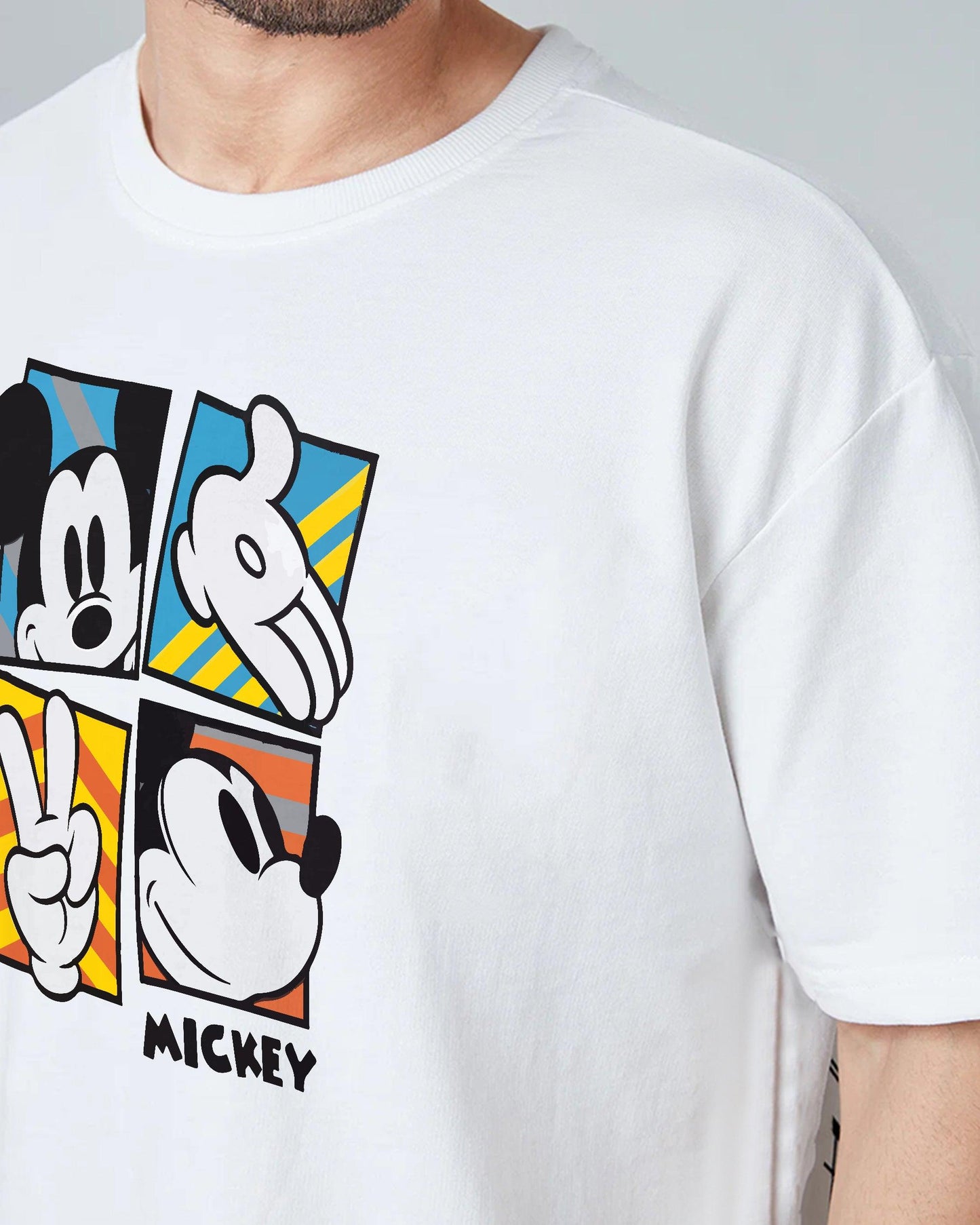 CARTOON CLUB HOUSE WHITE OVERSIZED T-SHIRT