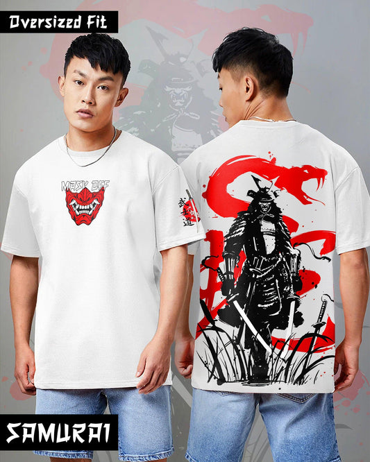 SAMURAI COBRA POISON WHITE OVERSIZED T-SHIRT