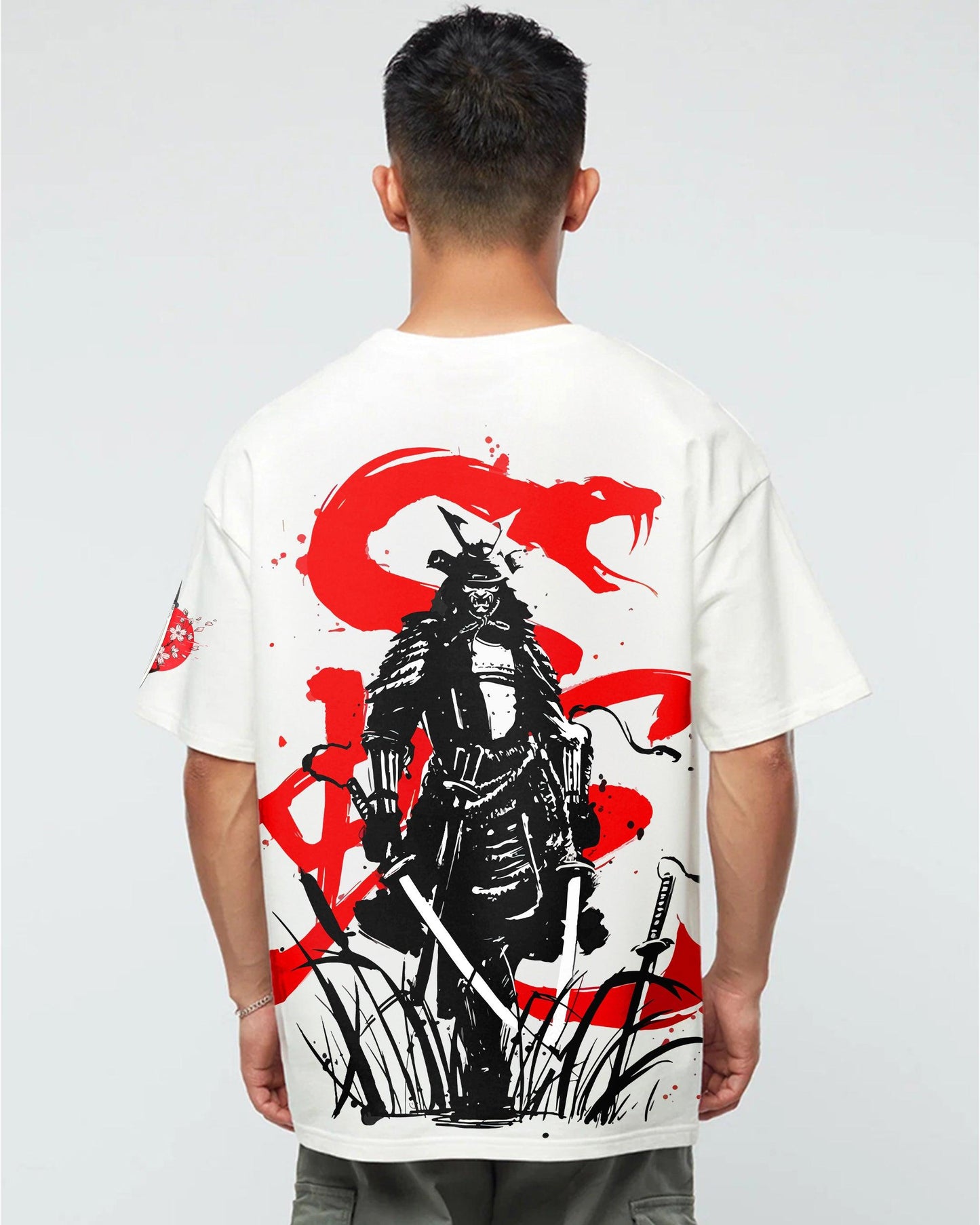 SAMURAI COBRA POISON WHITE OVERSIZED T-SHIRT