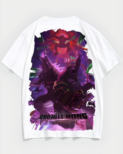 KING KONG VS GODZILLA WHITE OVERSIZED T-SHIRT