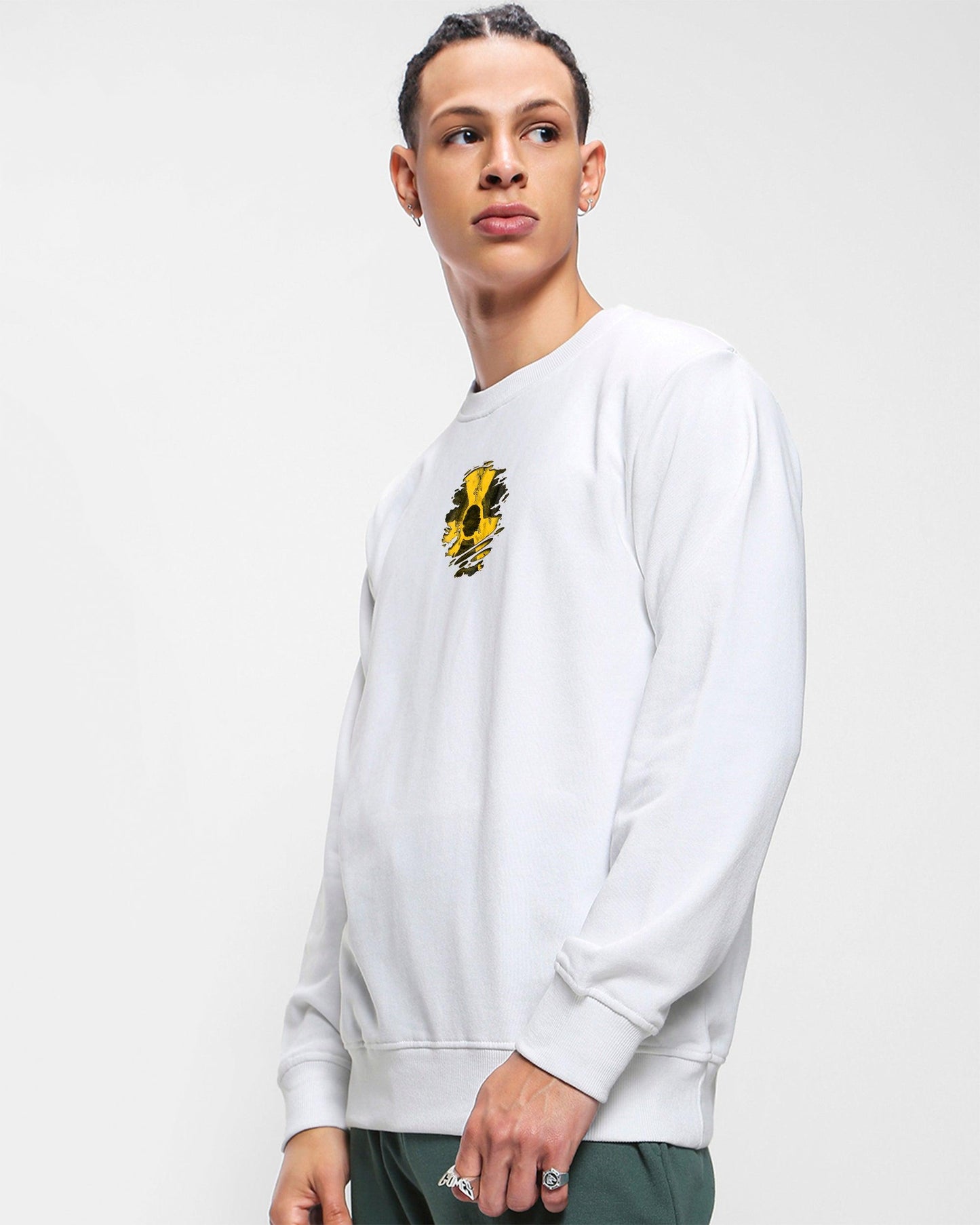 Zomboy White Regular Sweatshirt