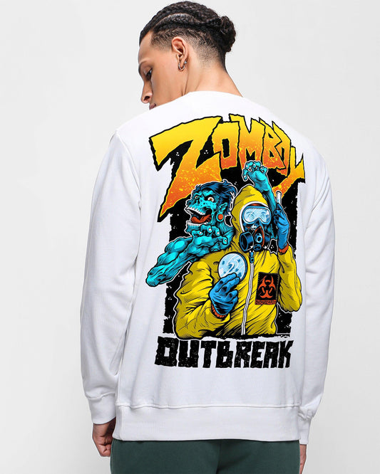 ZOMBOY WHITE REGULAR SWEATSHIRT