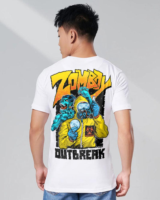 ZOMBOY WHITE REGULAR FIT T-SHIRT