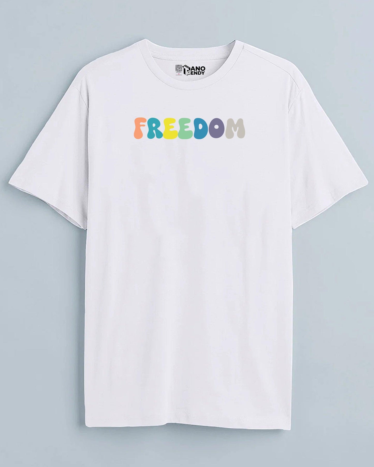 SKELETON FREEDOM COLORFUL WHITE T-SHIRT