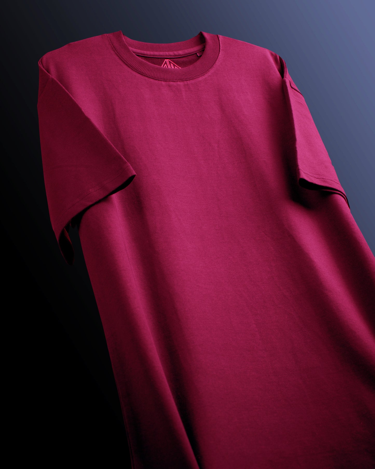 Heavy Weight | Wine Solid Oversized T-shirt