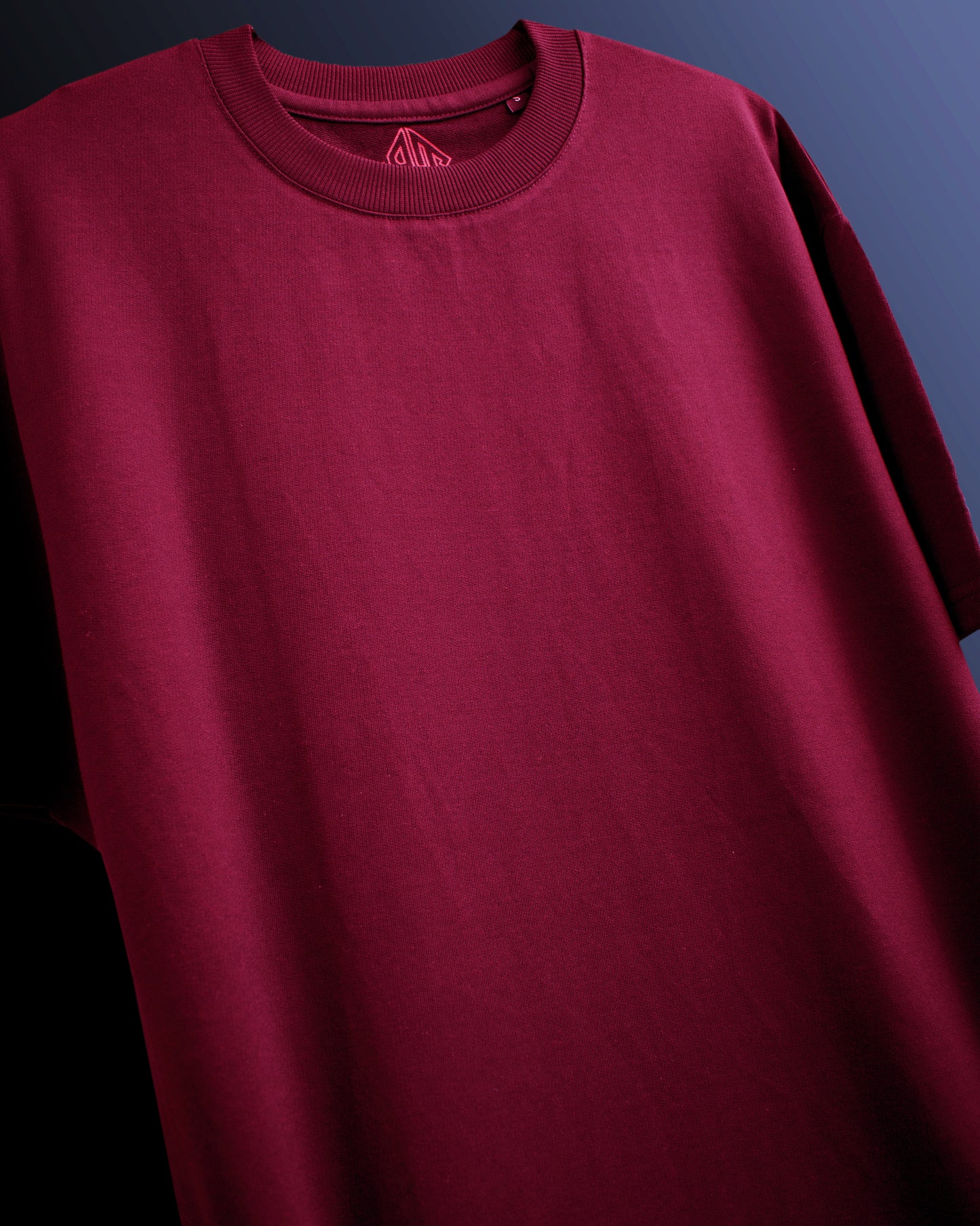 Heavy Weight | Wine Solid Oversized T-shirt