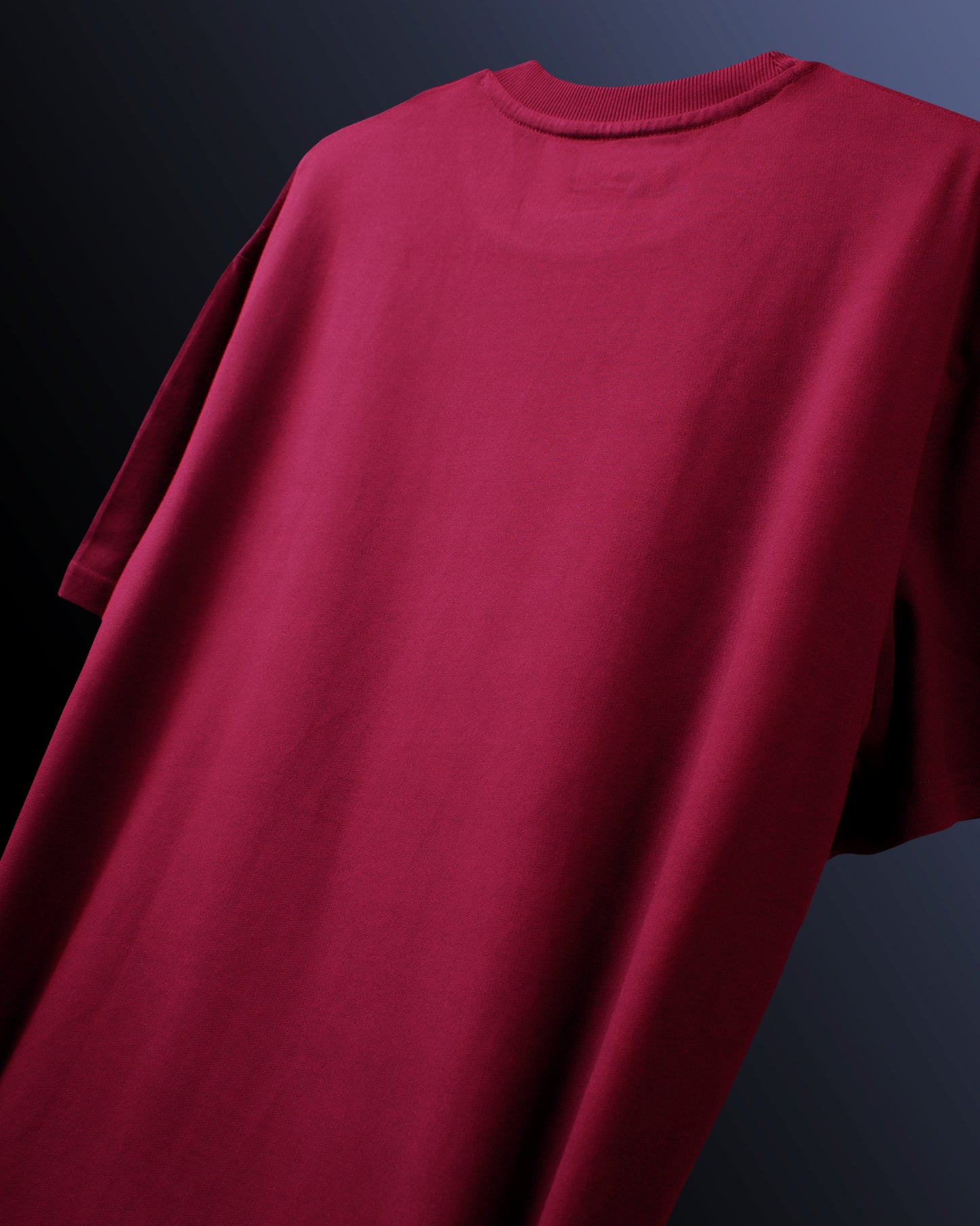 Heavy Weight | Wine Solid Oversized T-shirt